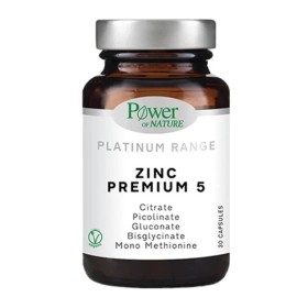 POWER HEALTH Platinum Range Zinc Premium 5 με Ψευδάργυρο & Χαλκό για την Λειτουργία του Ανοσοποιητικού 30 Ταμπλέτες