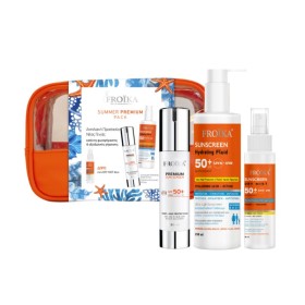 FROIKA Promo Premium Sunscreen Προσώπου SPF50 50ml & Sunscreen Hydrating Fluid Σώματος SPF50 250ml & Dry Mist Σώματος SPF50 80ml