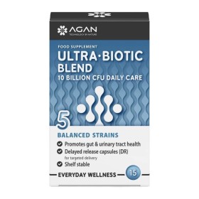 AGAN Ultra Biotic Blend Προβιοτικά για την Καλή Λειτουργία του Εντέρου 15 Κάψουλες