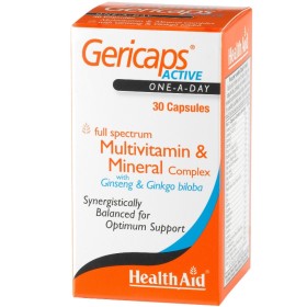 Health Aid Gericaps Active Multi & Ginseg & Giingko Πολυβιταμίνη για Ενίσχυση του Ανοσοποιητικού 30 Κάψουλες