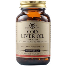 SOLGAR Cod Liver Oil 100 Μαλακές Κάψουλες