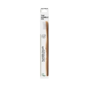 The Humble Co Humble Brush Bamboo Toothbrush Medium Οδοντόβουρτσα Ενηλίκων Λευκό 1 Τεμάχιο