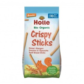Holle Bio-Organic Crispy Sticks Βρεφικό Σνακ με Σιτάρι Ντίνκελ 10m+ 80g