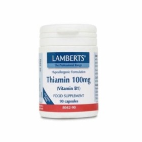 LAMBERTS Thiamin 100mg Vitamin B1 Συμπλήρωμα με Βιταμίνη Β1 για Νευρικό Σύστημα , Μύες & Καρδιά  90 Κάψουλες