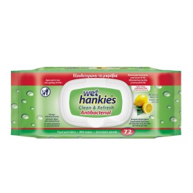 Wet Hankies Clean & Refresh Antibacterial Lemon Αντιβακτηριδιακά Μαντηλάκια Χεριών με Άρωμα Λεμόνι 72 Τεμάχια Wet Hankies Clean & Refresh Antibacterial Lemon Αντιβακτηριδιακά Μαντηλάκια Χεριών με Άρωμα Λεμόνι 72 Τεμάχια