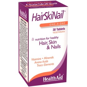 HEALTH AID Hair, Skin, Nail Formula Συμπλήρωμα Διατροφής για Δέρμα , Νύχια & Μαλλιά 30 Ταμπλέτες