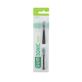 GUM Sonic Daily Soft Toothbrush Spares Color Black 2 Pieces
