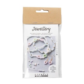 Creativ Company Mini Craft Kit Jewellery Μίνι Κιτ Χειροτεχνίας Κοσμημάτων Ελαστικό Βραχιόλι & Σκουλαρίκια 1 Τεμάχιο