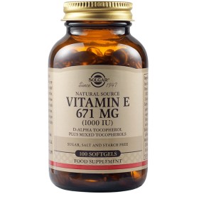 Solgar Vitamin E 671mg 1000 Iu 100 Μαλακές Κάψουλες