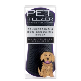 PET TEEZER De-Shedding & Dog Grooming Brush Βούρτσα για Απομάκρυνση Τριχών σε Μωβ & Μαύρο Χρώμα 1 Τεμάχιο