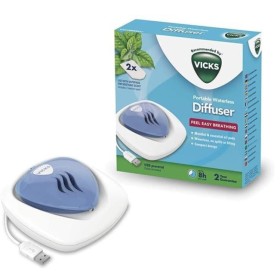 Vicks Vapors Vh1800eu Waterless Portable Diffuser Άνυδρος Διαχυτής με 2 Επιθέματα Μενθόλης 1 Τεμάχιο Vicks Vapors Vh1800eu Waterless Portable Diffuser Άνυδρος Διαχυτής με 2 Επιθέματα Μενθόλης 1 Τεμάχιο