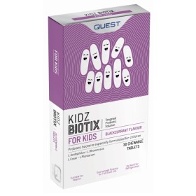 QUEST Kidz Biotix Παιδικό Συμπλήρωμα Προβιοτικών για Υγιές Πεπτικό Σύστημα 30 Μασώμενες Ταμπλέτες