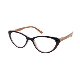 EYELEAD Presbyopia / Reading Glasses Bordeaux Butterfly with Wooden Arm Bone E206 1.25