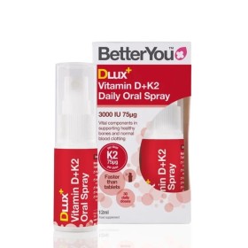 Better You D3000 & K2 σε Μορφή Spray για Ενίσχυση του Ανοσοποιητικού & της Υγείας των Οστών 12ml Better You D3000 & K2 σε Μορφή Spray για Ενίσχυση του Ανοσοποιητικού & της Υγείας των Οστών 12ml