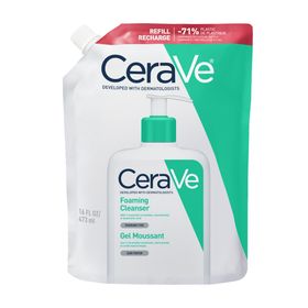 CeraVe Foaming Cleanser Refill Αφρίζον Gel Καθαρισμού για Λιπαρή Επιδερμίδα Κατάλληλο για Πρόσωπο & Σώμα 473ml