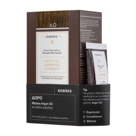 KORRES Promo Argan Oil Advanced Colorant 6.0 Βαφή Μαλλιών Ξανθό Σκούρο 50ml & Μάσκα Argan Oil 40ml 2 Τεμάχια