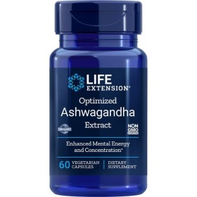 LIFE EXTENSION Optimized Ashwagandha 60 Herbal Capsules