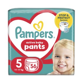 Pampers Active Baby Pants Μέγεθος 5 (11-17kg) Πάνες Βρακάκι 56 Τεμάχια