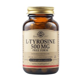 Solgar L-Tyrosine 500mg για Ενίσχυση της Καλής Διάθεσης & για Διανοητική Εγρήγορση 50 Φυτικές Κάψουλες