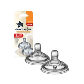 Tommee Tippee Θηλές Σιλικόνης Closer To Nature για Παχύρευστες Τροφές 6m+ 2 Τεμάχια Tommee Tippee Θηλές Σιλικόνης Closer To Nature για Παχύρευστες Τροφές 6m+ 2 Τεμάχια