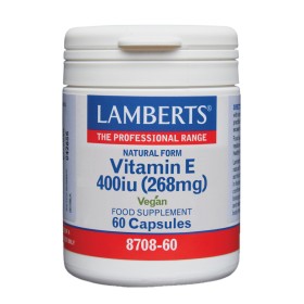Lamberts E 400iu Natural Συμπλήρωμα για Δέρμα & Καρδιαγγειακό Σύστημα 60 Κάψουλες