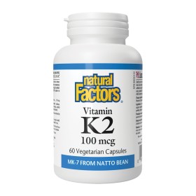Natural Factors Vitamin K2 100 μg για την Υγεία των Οστών 60 Φυτικές Κάψουλες