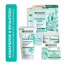 Garnier Promo Hyaluronic Aloe με Αφρό Καθαρισμού 150ml & Κρέμα Jelly Προσώπου 50ml & Υφασμάτινη Μάσκα Ενυδάτωσης