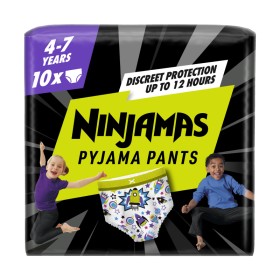 Pampers Ninjamas Pyjama Pants Πάνες Βρακάκι για τη Νύχτα για Αγόρια 4-7 Ετών (17-30kg) 10 Τεμάχια