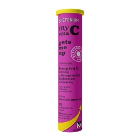 Sustenium My Vita C Gets Me Up με Βιταμίνη D3 Πρεβιοτικά & Ρουτίνη 1000mg 20 Αναβράζοντα Δισκία