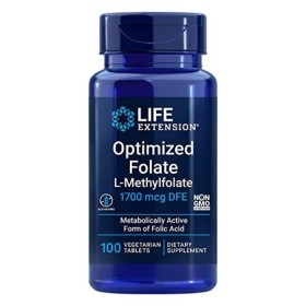 Life Extension Optimized Folate L-Methylfolate 1700mcg Dfe 100 Ταμπλέτες Life Extension Optimized Folate L-Methylfolate 1700mcg Dfe 100 Ταμπλέτες
