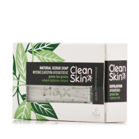 CLEANSKIN Φυσικό Σαπούνι Αντισηπτικό & Απολεπιστικό με Κόκκους Πράσινου Τσαγιού 100g