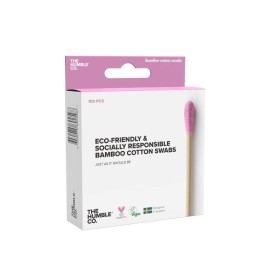 THE HUMBLE CO Natural Cotton Swabs Purple Bamboo Swabs & Cotton Purple 100 pieces