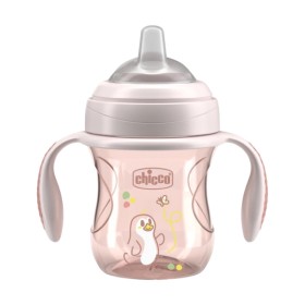 Chicco Transition Cup Εκπαιδευτικό Κύπελλο με Λαβές από 4m+ Ροζ 200ml Chicco Transition Cup Εκπαιδευτικό Κύπελλο με Λαβές από 4m+ Ροζ 200ml