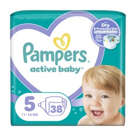 Pampers Active Baby Μέγεθος 5 (11-16kg) Βρεφικές Πάνες 38 Τεμάχια