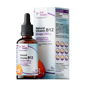 Full Health Natural Vitamin B12 Drops 200μg για το Νευρικό Σύστημα 50ml Full Health Natural Vitamin B12 Drops 200μg για το Νευρικό Σύστημα 50ml