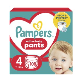 Pampers Active Baby Pants Μέγεθος 4 (9kg-15kg) Πάνες Βρακάκι 108 Τεμάχια [ Monthly Pack ]