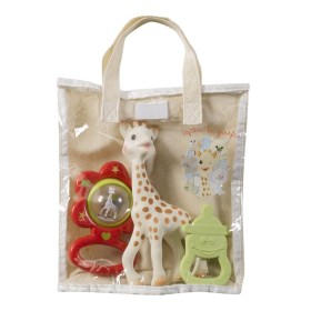 Sophie La Giraffe Σετ Δώρου Σόφι Η Καμηλοπάρδαλη με Τσαντούλα & Κουδουνίστρα & Μασητικό 3 Τεμάχια