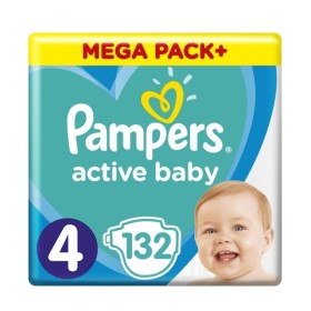PAMPERS Active Baby Πάνες Mega Pack Μέγεθος 4 (9-14 kg) 132 Πάνες