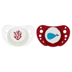 Chicco Πιπίλα Physio Air Μπεζ- Μπορντώ 16-36m+ 2 Τεμάχια