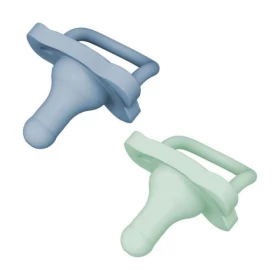 Dr. Brown's Happy Paci Πιπίλα Σιλικόνης Μπλε & Πράσινη 0-6m 2 Τεμάχια