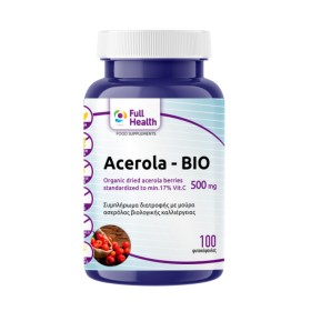 Full Health Acerola Bio 500 mg για Ενέργεια & Τόνωση 100 Φυτικές Κάψουλες Full Health Acerola Bio 500 mg για Ενέργεια & Τόνωση 100 Φυτικές Κάψουλες