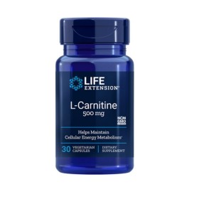 LIFE EXTENSION L Carnitine 500mg 30 Capsules
