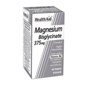 HEALTH AID Magnesium Bisglycinate 375mg Nutritional Supplement with Magnesium for the Nervous System 60 Tablets