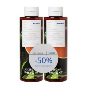 Korres Promo Renewing Body Cleanser Mint Tea Αφρόλουτρο Σώματος Πράσινο Τσάι 2x250ml [50% στο Δεύτερο Προϊόν]