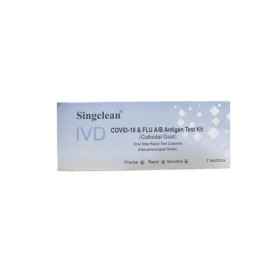 SINGCLEAN IVD Flu & Covid-19 Antigen Duo Rapid Test Nasal Covid & Influenza Detection Test (A & B) 1 Piece