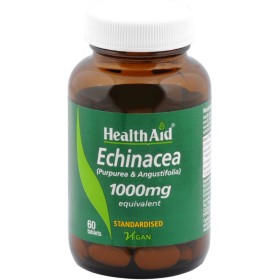 HEALT AID Echinacea 1000MG Dietary Supplement for Strengthening the Immune System with Echinacea 60 Tablets