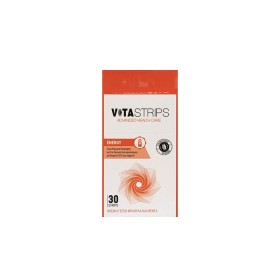 Vitastrips Energy για την Τόνωση του Οργανισμού με Φυσική Γεύση Φράουλα & Μέντα 30 Ταινίες