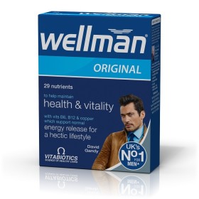 VITABIOTICS Wellman Συμπλήρωμα για τις Ανάγκες του Άντρα σε Ενέργεια & Τόνωση 30 Ταμπλέτες