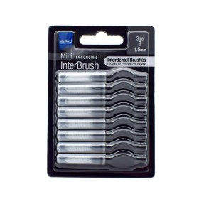 INTERMED Mini Ergonomic Interbrush Size 8 Μεσοδόντια Βουρτσάκια 1.5mm Χρώμα Μαύρο 8 Τεμάχια