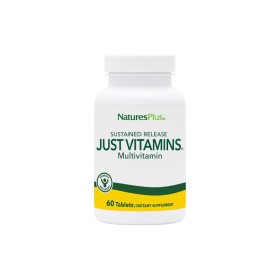 NATURES PLUS Just Vitamins S/R Πολυβιταμινούχο Συμπλήρωμα για Ενέργεια & Τόνωση 60 Ταμπλέτες